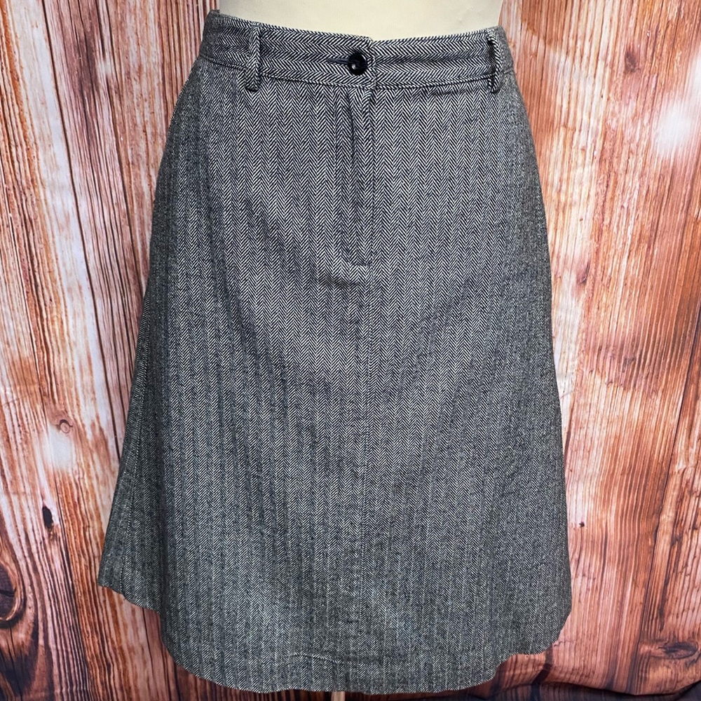 L.L.‎ Bean Herringbone Patterned Skirt